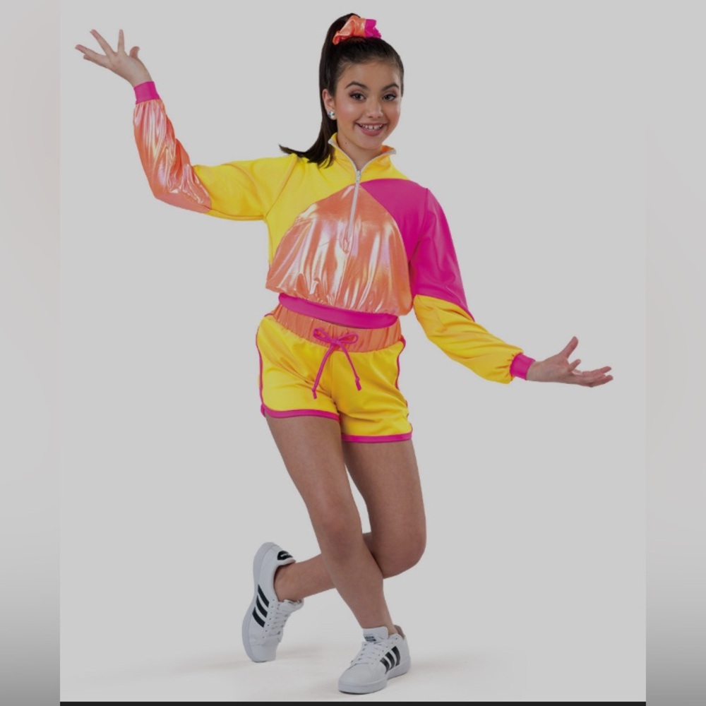 Wish Pink and Yellow Kids Dance Costume